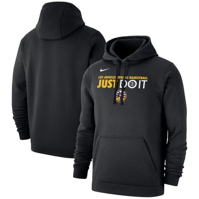 Shop Nike Unisex  Black Los Angeles Sparks Just Do It Club Pullover Hoodie