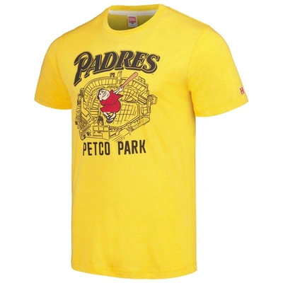Shop Homage Gold San Diego Padres Petco Park Hyper Local Tri-blend T-shirt
