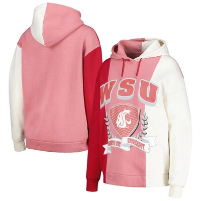 Shop Gameday Couture Crimson Washington State Cougars Hall Of Fame Colorblock Pullover Hoodie