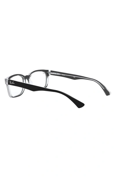 Shop Ray Ban 51mm Square Optical Glasses In Black