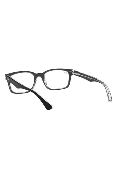 Shop Ray Ban 51mm Square Optical Glasses In Black