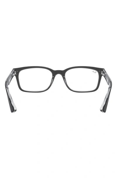 Shop Ray Ban 51mm Square Optical Glasses In Black