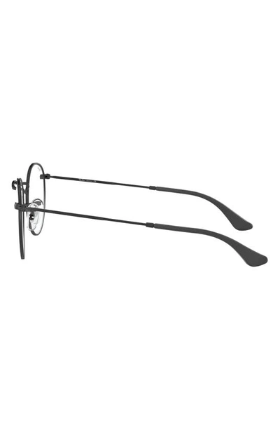 Ray Ban Ray-bay 47mm Round Optical Glasses In Matte Black