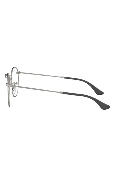 Ray Ban Ray-bay 47mm Round Optical Glasses In Matte Gunmetal