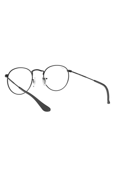 Ray Ban Ray-bay 47mm Round Optical Glasses In Matte Black