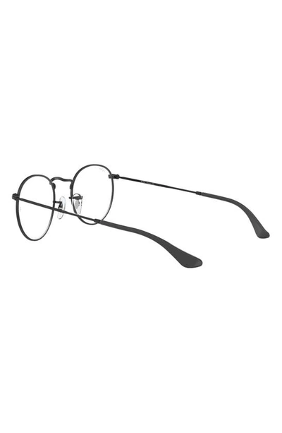 Ray Ban Ray-bay 47mm Round Optical Glasses In Matte Black