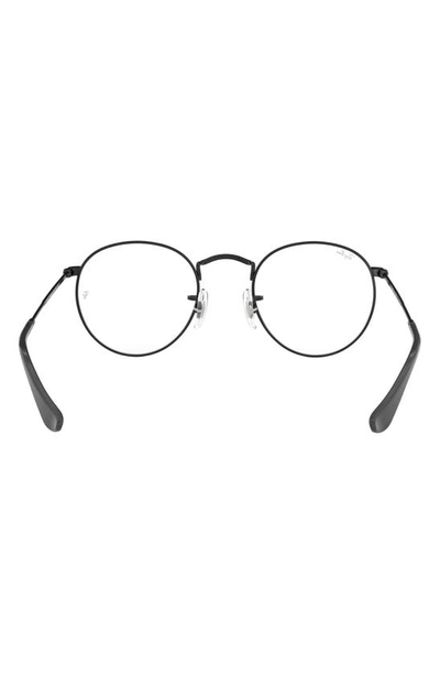 Ray Ban Ray-bay 47mm Round Optical Glasses In Matte Black