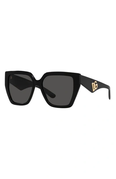 Shop Dolce & Gabbana 55mm Square Sunglasses In Black