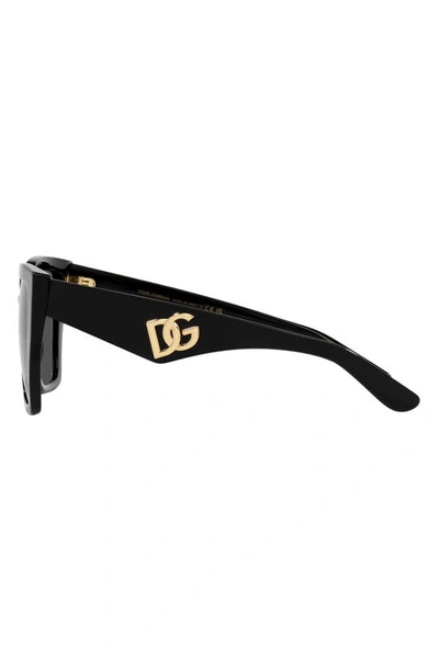 Shop Dolce & Gabbana Dolce&gabbana 55mm Square Sunglasses In Black