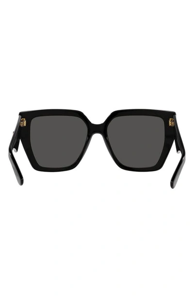 Shop Dolce & Gabbana 55mm Square Sunglasses In Black