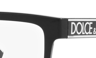Shop Dolce & Gabbana 53mm Rectangular Optical Glasses In Black