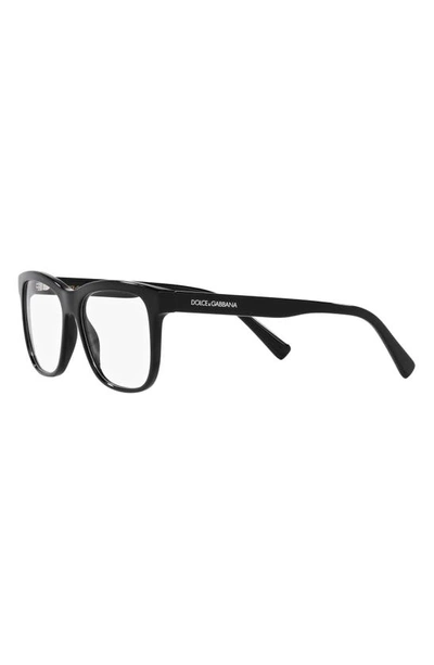 Shop Dolce & Gabbana 51mm Rectangular Optical Glasses In Black