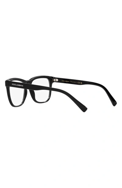 Shop Dolce & Gabbana 51mm Rectangular Optical Glasses In Black