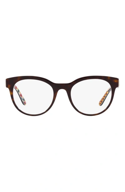 Shop Dolce & Gabbana 55mm Rectangle Optical Glasses In White