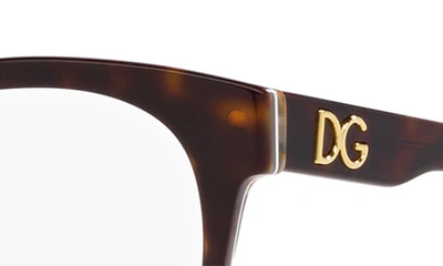 Shop Dolce & Gabbana 55mm Rectangle Optical Glasses In White