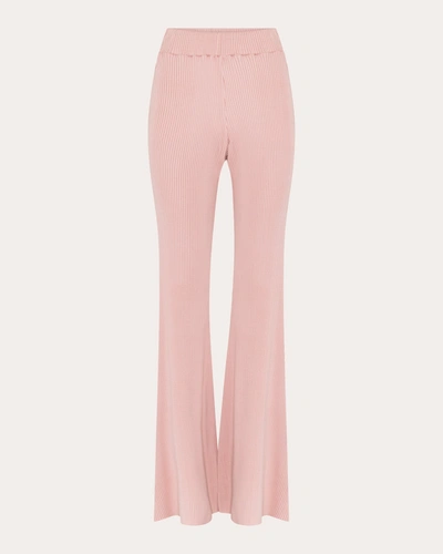 Shop Studio Amelia Women's Giza Rib Flare Pants In Pink