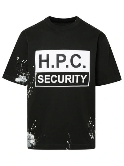 Shop Heron Preston Man  'hpc Seurity Ss' Green Cotton T-shirt In Black