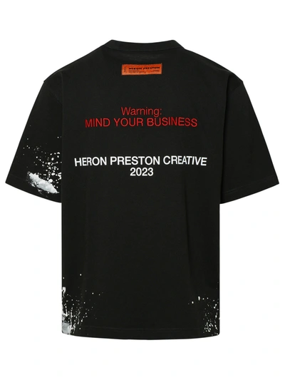 Shop Heron Preston 'hpc Seurity Ss' Green Cotton T-shirt Man In Black