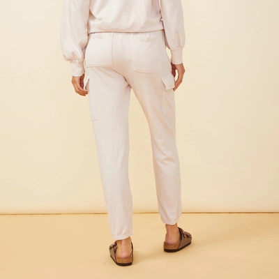 Monrow Cargo Sweaterpants In Bone In Bone