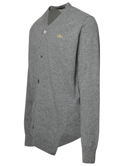 Shop Comme Des Garçons Grey Wool Cardigan