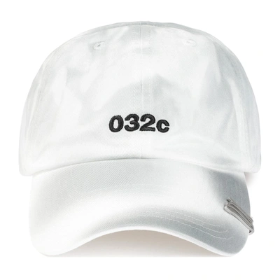 Shop 032c Fixed Point Cap Hat In White