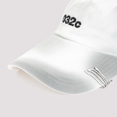Shop 032c Fixed Point Cap Hat In White