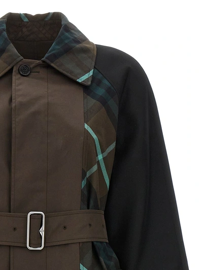 Shop Burberry 'bradford' Reversible Coat In Multicolor