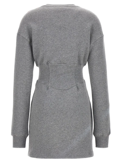 Shop Chiara Ferragni Sweatshirt Dress In Gray