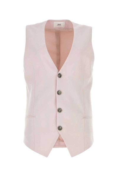 Shop Ami Alexandre Mattiussi Ami Jackets And Vests In Pink