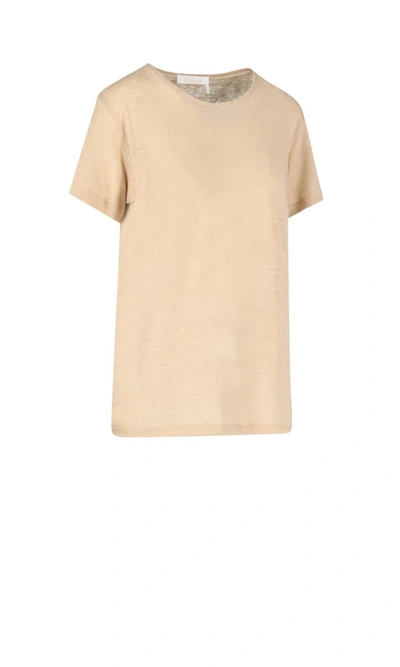 Shop Chloé Chloè T-shirts And Polos In Beige