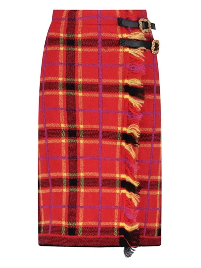 Cormio Eve Super-fine Knitted Skirt In Red