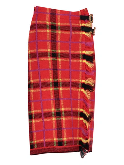 Cormio Eve Super-fine Knitted Skirt In Red