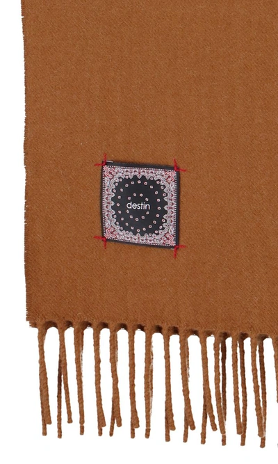 Destin Fringed Scarf In Brown