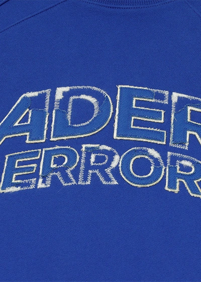 Shop Ader Error Blue Logo-patch Panelled Sweatshirt
