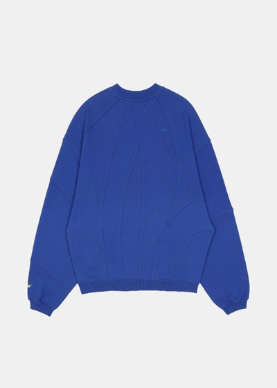 Shop Ader Error Blue Logo-patch Panelled Sweatshirt