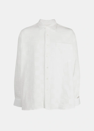 Shop Ader Error White Textured-finish Shirt