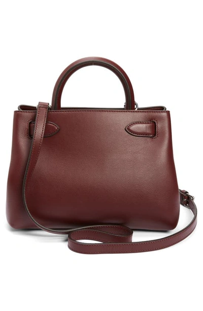 Mulberry Small Islington Silky Calfskin Satchel In Black Cherry