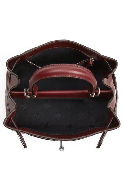 Mulberry Small Islington Silky Calfskin Satchel In Black Cherry