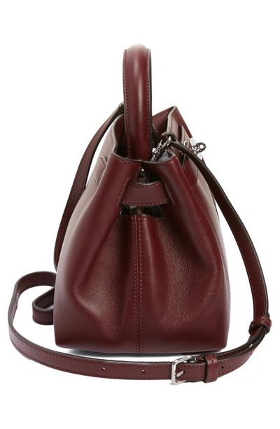 Mulberry Small Islington Silky Calfskin Satchel In Black Cherry
