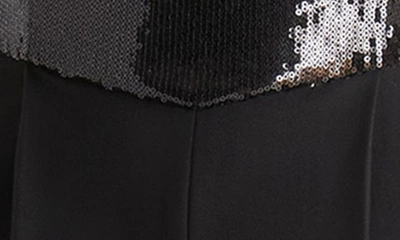 Shop Steve Madden Riki Mixed Media Strapless Jumpsuit In Black