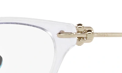 Shop Tiffany & Co 52mm Cat Eye Optical Glasses In Crystal