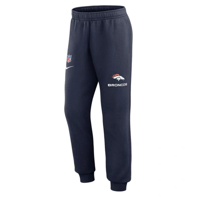Shop Nike Navy Denver Broncos 2023 Sideline Club Jogger Pants