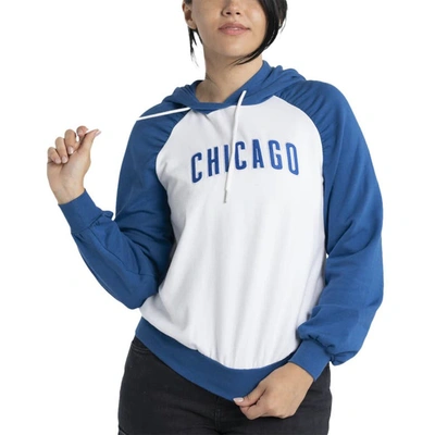 Shop Lusso White Chicago Cubs Marlowe Tri-blend Raglan Pullover Hoodie