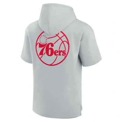 Shop Fanatics Signature Unisex  Gray Philadelphia 76ers Elements Super Soft Fleece Short Sleeve Pullover H