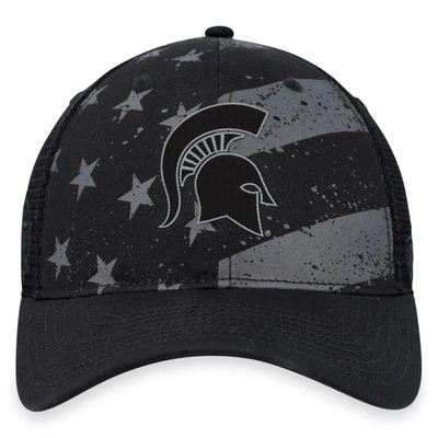 Shop Top Of The World Black Michigan State Spartans Oht Stealth Trucker Adjustable Hat
