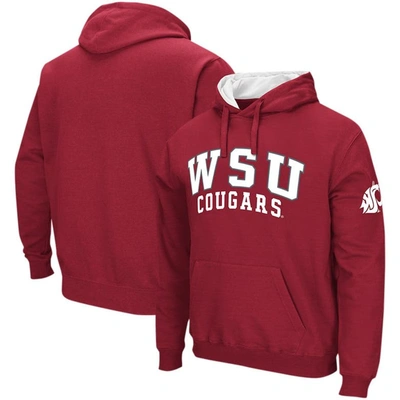 Shop Colosseum Crimson Washington State Cougars Double Arch Pullover Hoodie
