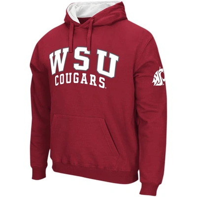 Shop Colosseum Crimson Washington State Cougars Double Arch Pullover Hoodie