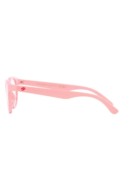 Shop Dolce & Gabbana 49mm Butterfly Optical Glasses In Pink