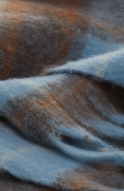 Shop Upwest Fireside Fleece Throw Blanket In Blue Plaid