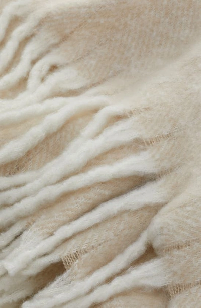 Shop Upwest Fireside Fleece Throw Blanket In Coconut Cream/ Feather Grey